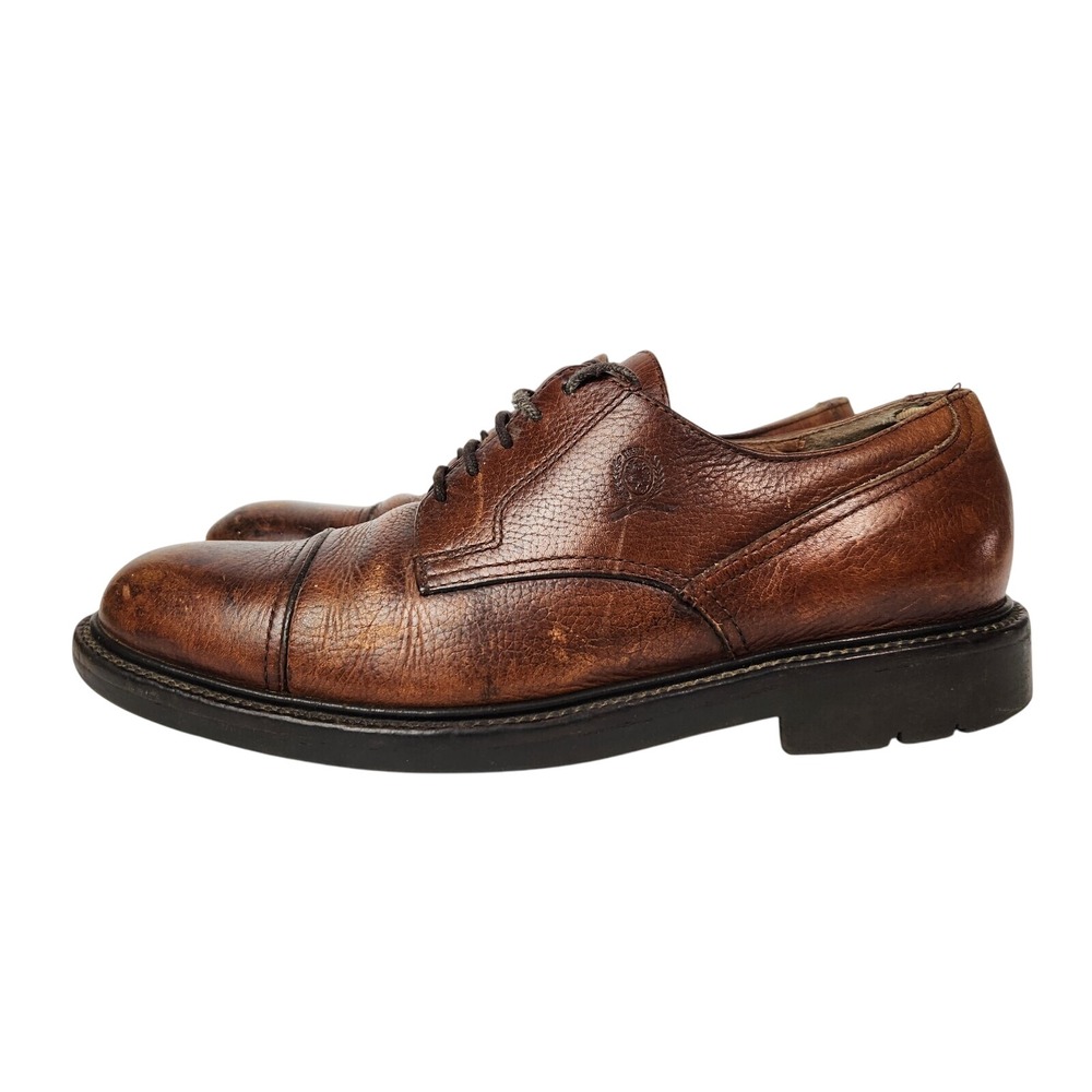 Vtg Tommy Hilfiger Dress Shoes Mens 9 Brown Leather Oxford Fisherman Career Punk